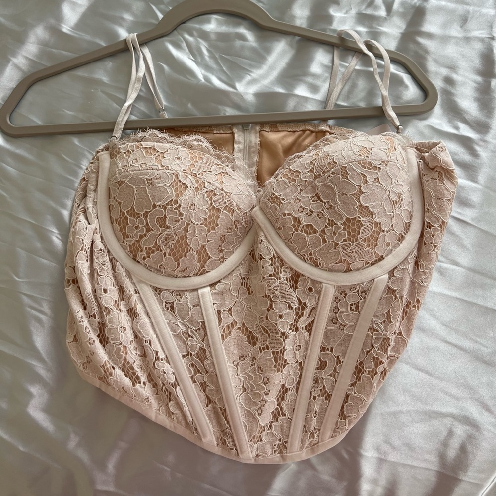 Shein White Lace Corset Top- NWT